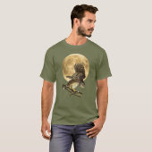 Audubonのアメリカフクロウの月のワイシャツハロウィン Tシャツ (正面フル)