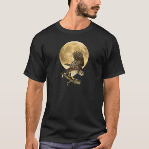 Audubonのアメリカフクロウの月のワイシャツハロウィン Tシャツ