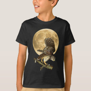Audubonのアメリカフクロウの月のワイシャツハロウィン Tシャツ