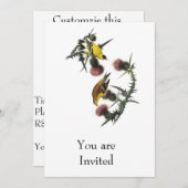 Audubonのアメリカ人のGoldfinch 招待状 (正面/裏面)