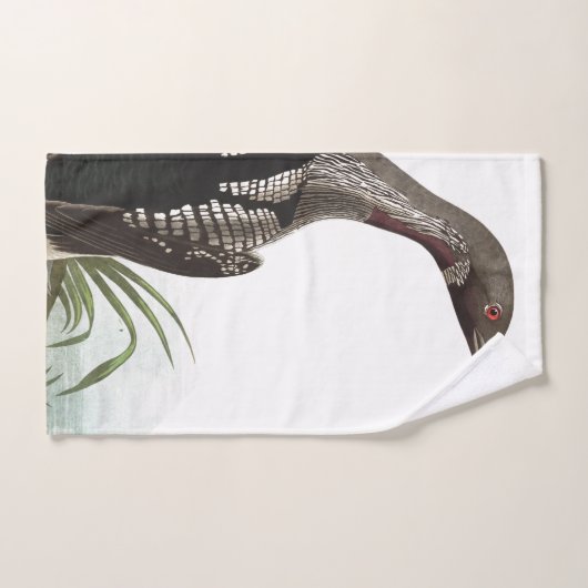 Audubonのダイバーまたは水潜り鳥の鳥の野性生物のBathタオルセット バスタオルセット (ハンドタオル)