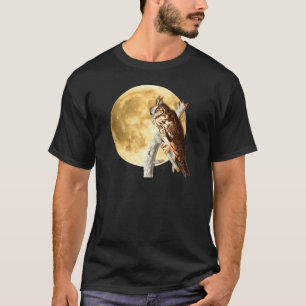 Audubonのトラフズクの月のワイシャツハロウィン Tシャツ