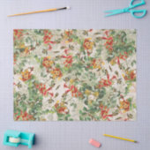 Audubonのハチドリの鳥の花のティッシュペーパー 薄葉紙 (クラフト)