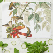 Audubonのハチドリの鳥の花の台所タオル キッチンタオル (折り畳み)