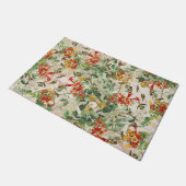 Audubonのハチドリの鳥の花の野性生物の玄関マット ドアマット (アングル)