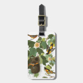 Audubonのプレート12ボルティモア・オリオールズ ラゲッジタグ (正面縦)