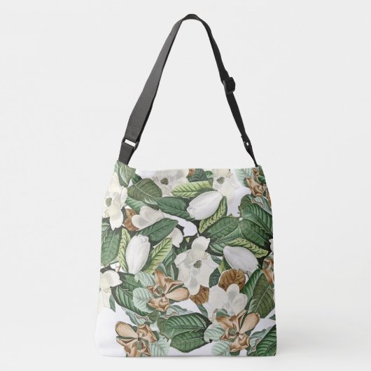 Audubonのマグノリアによっては花のトートバックが開花します クロスボディバッグ (裏面)