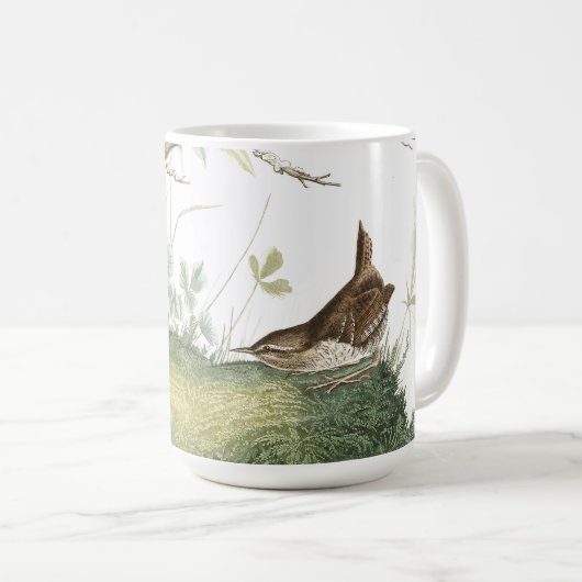 Audubonのミソサザイの鳥の野性生物動物草原のマグ コーヒーマグカップ (正面右)