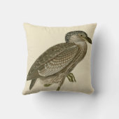 Audubonのヴィンテージ黄色によって戴冠させる夜鷲のペンキ クッション (裏面)