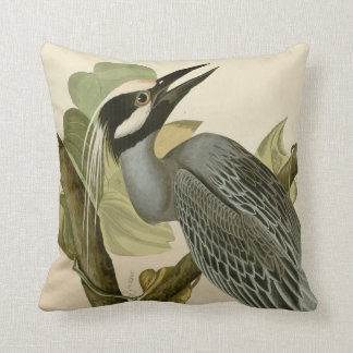 Audubonのヴィンテージ黄色によって戴冠させる夜鷲のペンキ クッション
