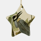 Audubonのヴィンテージ黄色によって戴冠させる夜鷲のペンキ セラミックオーナメント (右)