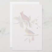 Audubonの北の(鳥)ショウジョウコウカンチョウ 便箋 (正面/裏面)