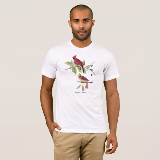 Audubonの北の(鳥)ショウジョウコウカンチョウ Tシャツ (正面フル)
