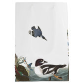 Audubonの水潜り鳥のブルーバードの鳥のコラージュのギフトバッグ ミディアムペーパーバッグ (裏面)