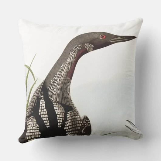 Audubonの水潜り鳥の鳥の野性生物動物の装飾用クッション クッション (裏面)