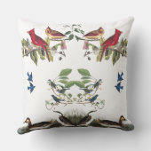 Audubonの鳥のコラージュの野性生物の装飾用クッション クッション (裏面)