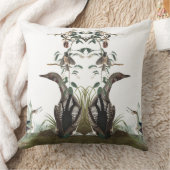 Audubonの鳥のコラージュの野性生物の装飾用クッション クッション (ブランケット)