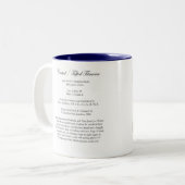 Audubonの鳥のマグ、エボシガラ、15のoz. ツートーンマグカップ (正面左)