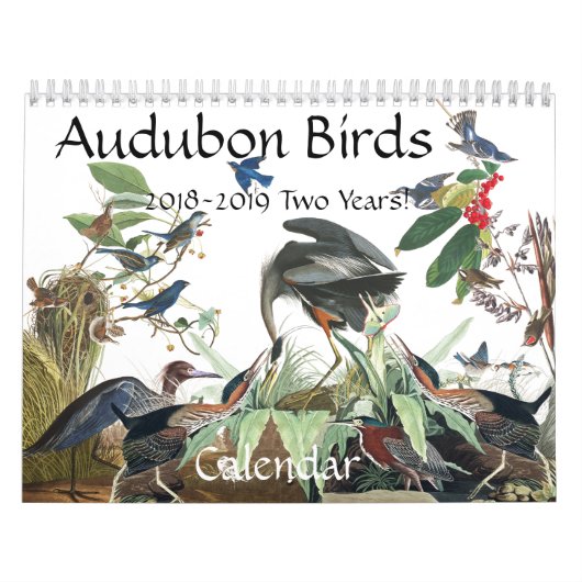 Audubonの鳥の野性生物動物2018の2019カレンダー カレンダー (カバー)