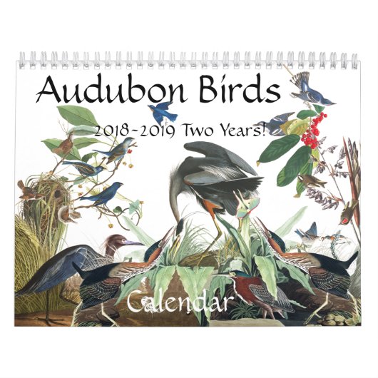 Audubonの鳥の野性生物動物2018の2019カレンダー カレンダー (カバー)