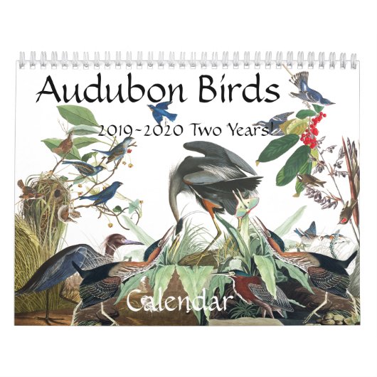 Audubonの鳥の野性生物動物2019の2020カレンダー カレンダー (カバー)
