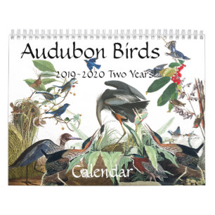 Audubonの鳥の野性生物動物2019の2020カレンダー カレンダー