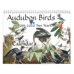 Audubonの鳥の野性生物動物2019の2020カレンダー カレンダー