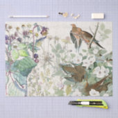 Audubonの鳩の鳥の野生の花によってはティッシュペーパーが開花します 薄葉紙 (クラフト)