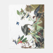 Audubonの鷲の鳥の野性生物のコラージュのフリースブランケット フリースブランケット (正面)