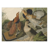 AudubonのRuffedライチョウのトリオの絵画 テーブルクロス (正面(横))