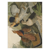 AudubonのRuffedライチョウのトリオの絵画 テーブルクロス (正面)