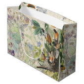 Audubonオリオールズ及びロビンの鳥の野生の花のギフトバッグ ラージペーパーバッグ (裏面アングル)