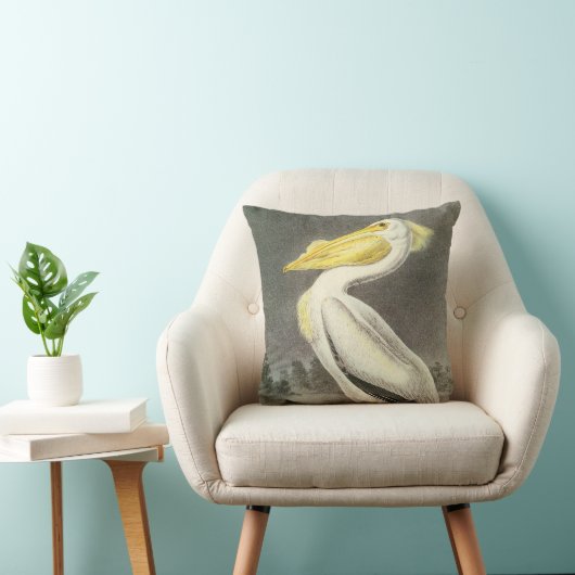 Audubon著アメリカのモモイロペリカン クッション (椅子)