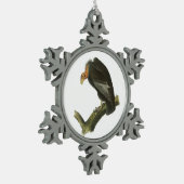 Audubon著カリフォルニアコンドル スノーフレークピューターオーナメント (左)