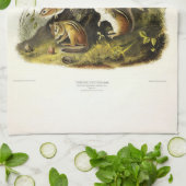 Audubon著チッピングリス( Eastern Chipmunk ) キッチンタオル (折り畳み)