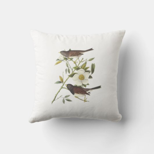 Audubon著暗目のユキヒメドリ クッション (裏面)