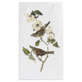 Audubon著白throatedすずめ スモールペーパーバッグ (裏面)