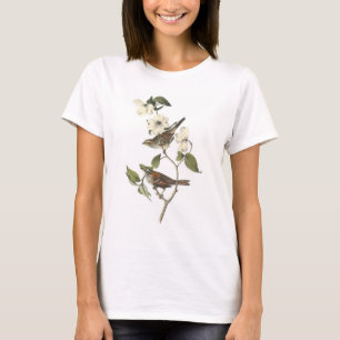 Audubon著白throatedすずめ Tシャツ