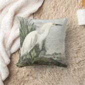 Audubon著Snowy白鷺 クッション (ブランケット)