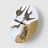 Audubon: つばめ ラウンド壁時計 (傾斜)