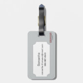 Audubon: アメリカムシクイ ラゲッジタグ (裏面縦)