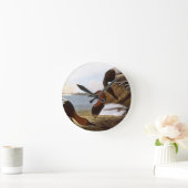 Audubon: オオホシハジロ ラウンド壁時計 (ホーム)