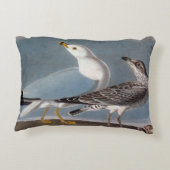 Audubon: リング勘定書を出されたカモメ アクセントクッション (裏面)