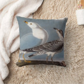 Audubon: リング勘定書を出されたカモメ クッション (ブランケット)