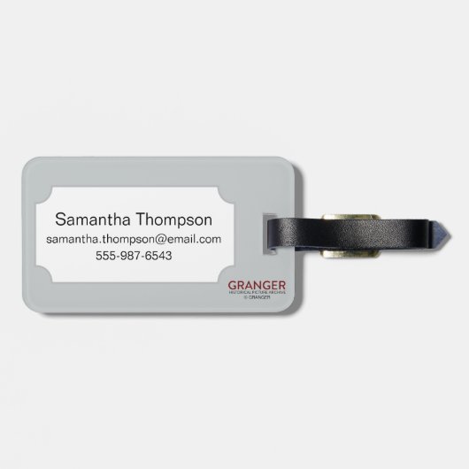 Audubon: リング勘定書を出されたカモメ ラゲッジタグ (裏面横)