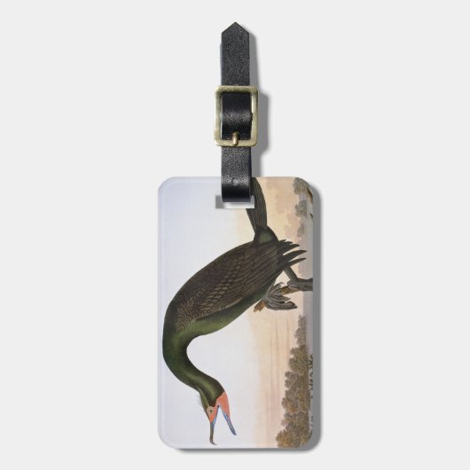 Audubon: 倍によって頂点に達される鵜 ラゲッジタグ (正面縦)