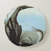 Audubon: 北極水潜り鳥 ラウンドクッション (裏面)