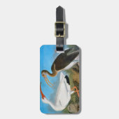 Audubon: 白いトキ亜科 ラゲッジタグ (正面縦)