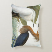 Audubon: 赤味がかった白鷺か紫色の鷲 アクセントクッション (正面(垂直))
