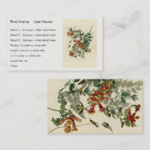 Audubon Birds Americaルビーを使ったハミング鳥 名刺 (正面/裏面)